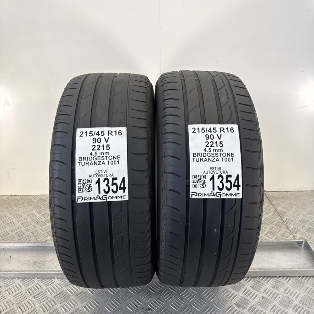 Pneumatici Usati 215 45 R16 90V BRIDGESTONE Turanza T001 Estive