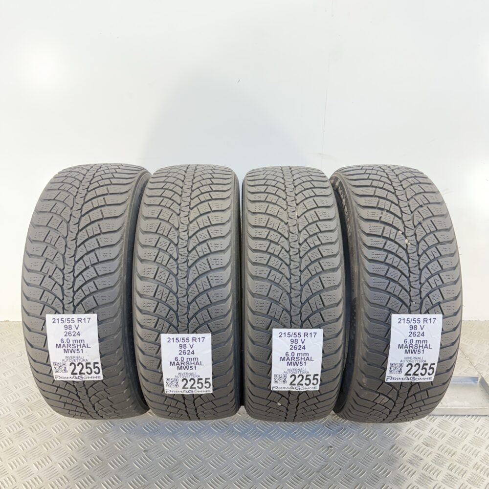 Gomme Usate 215 55 R17 98V Marshal MW51 86% Invernali