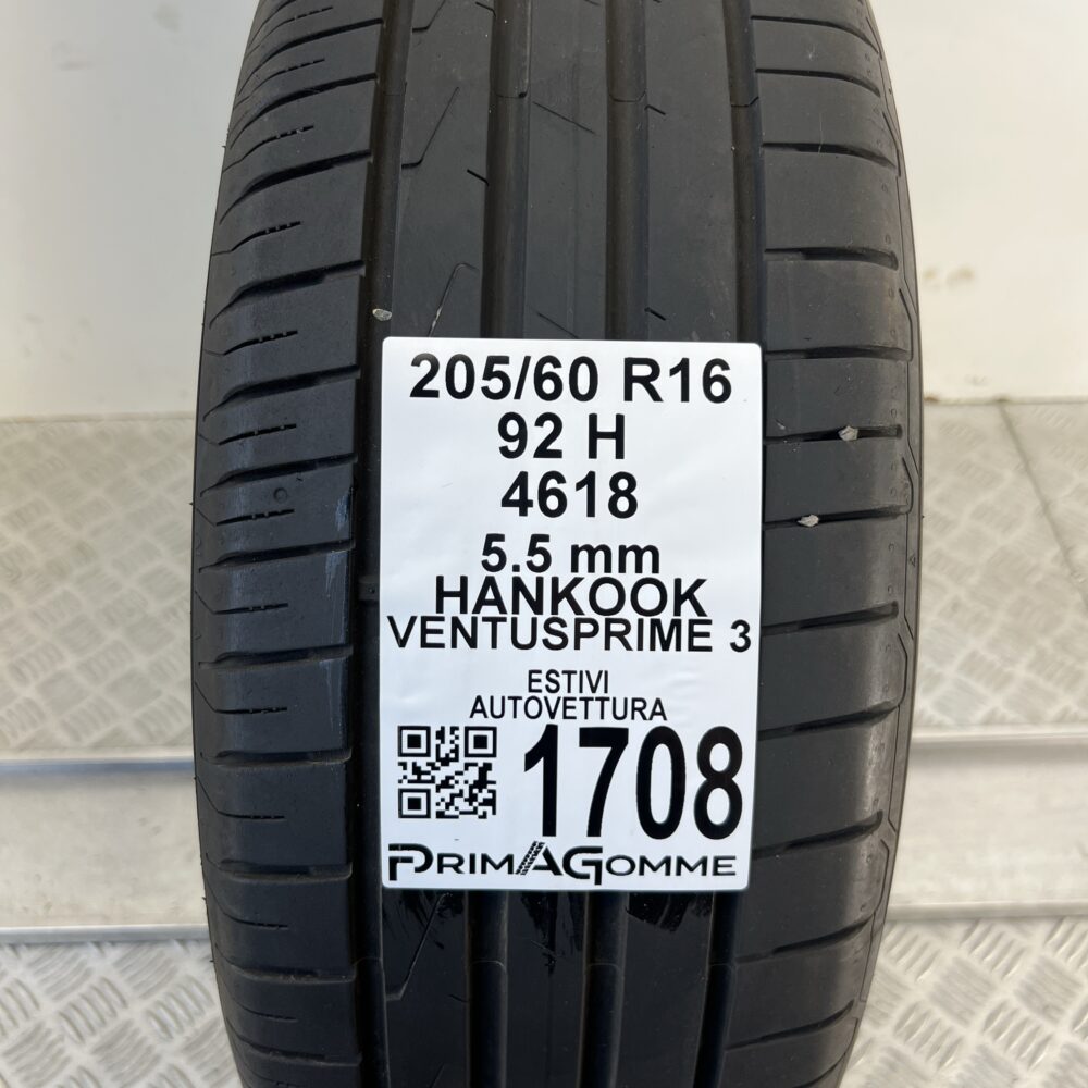 Pneumatico Usato 205 60 R16 92H Hankook Ventus Prime 3 79% Estivo - immagine 3