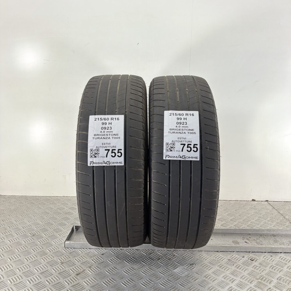 Pneumatici Usati 215 60 R16 99H Bridgestone Turanza T005 Estive