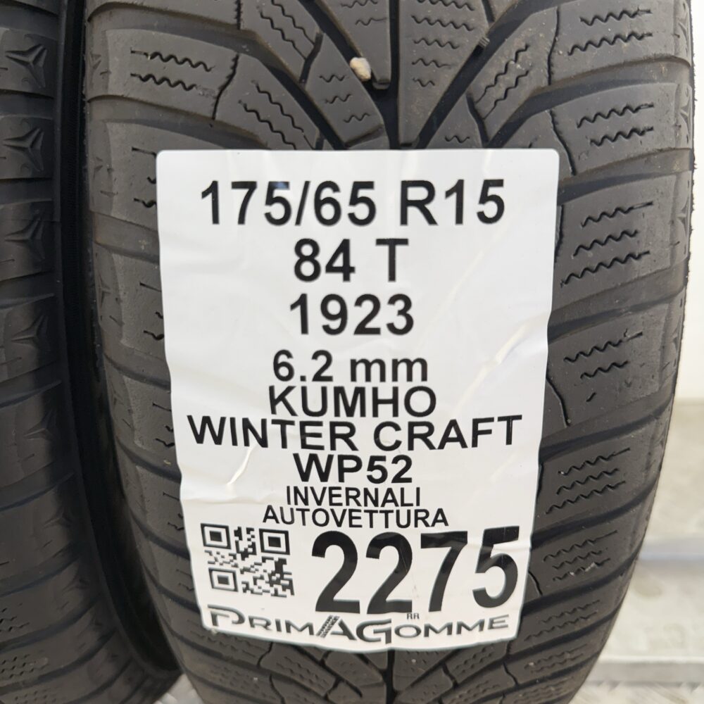 Gomme Usate 175 65 R15 84T Kumho Winter Craft WP52 89% Invernali - immagine 3