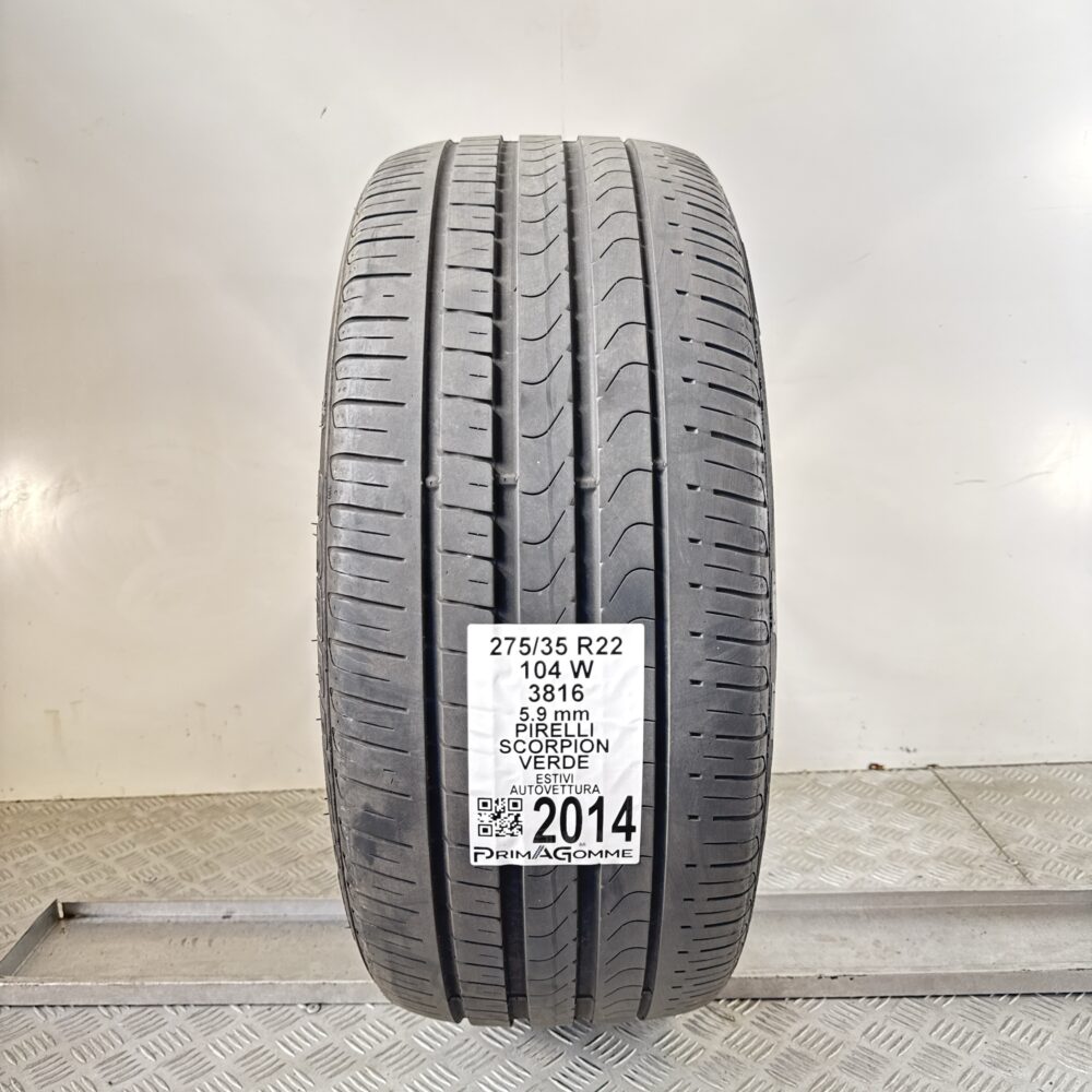 Pneumatico Usato 275 35 R22 104W Pirelli Scorpion Verde 84% Estivo