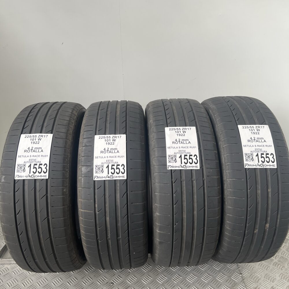 Gomme Usate 225 55 ZR17 101W Rotalla Setula S Race RU01 Estive