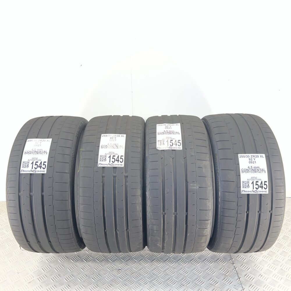 Gomme Usate 255 30 ZR20 XL 92Y Continental SportContact 6 Estive