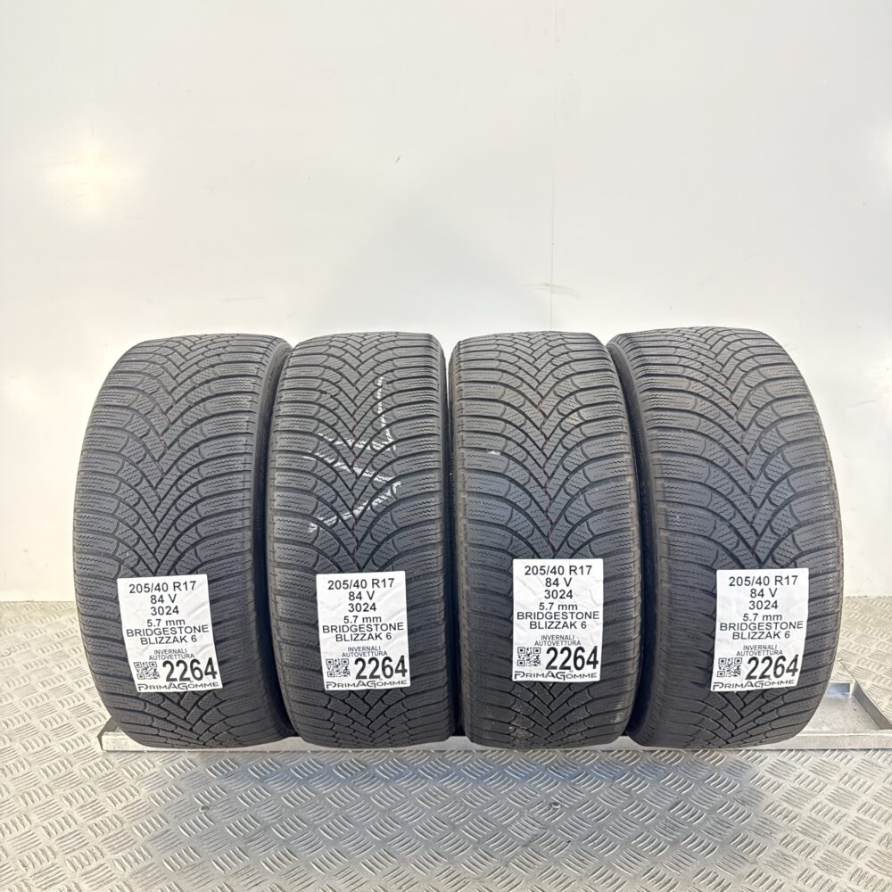 Gomme Usate 205 40 R17 84V Bridgestone Blizzak 6 81% Invernali