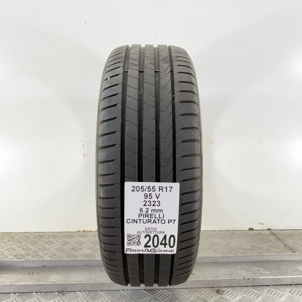 Pneumatico Usato 205 55 R17 95V Pirelli Cinturato P7 89% Estivo