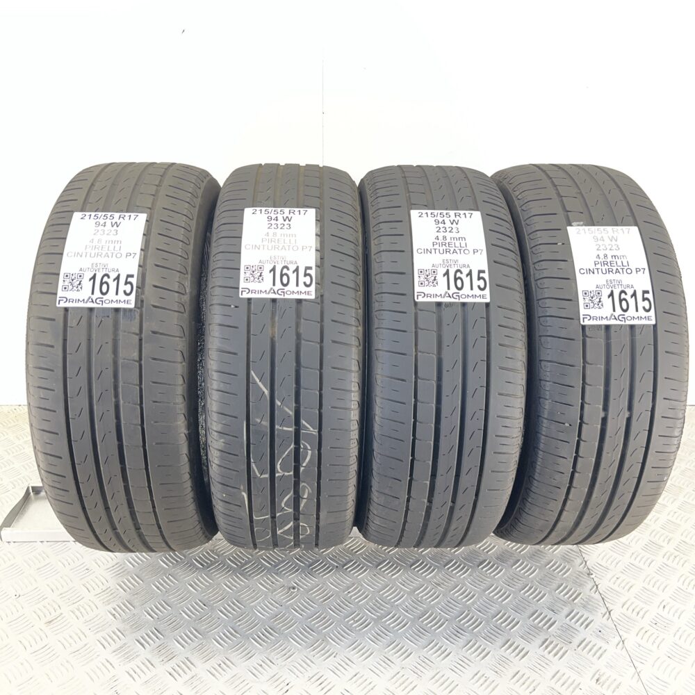 Pneumatici Usati 215 55 R17 94W Pirelli Cinturato P7 Estive