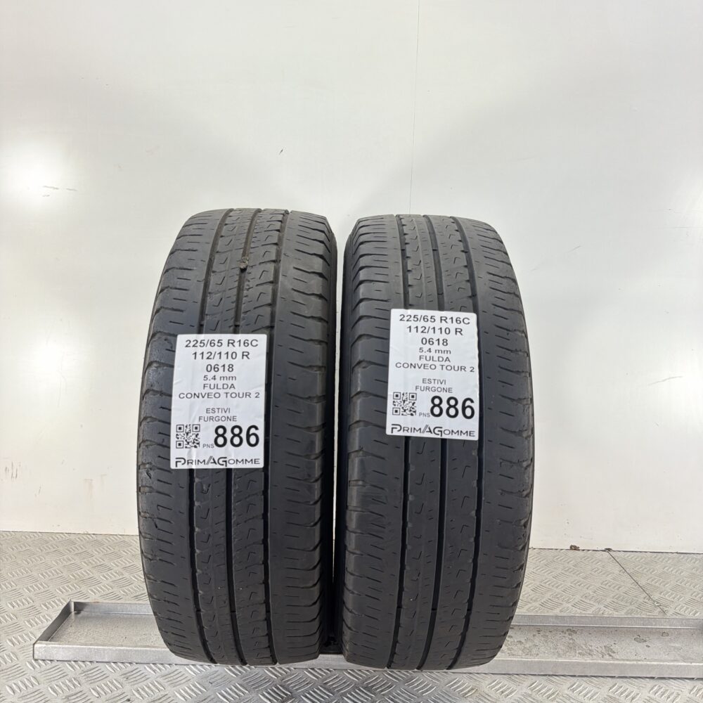 Gomme Usate 225 65 R16C 112 110R Fulda Conveo Tour 2 70% Estive