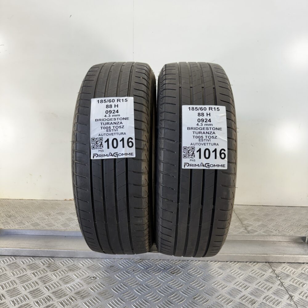 Gomme Usate 185 60 R15 88H Bridgestone Turanza Estive