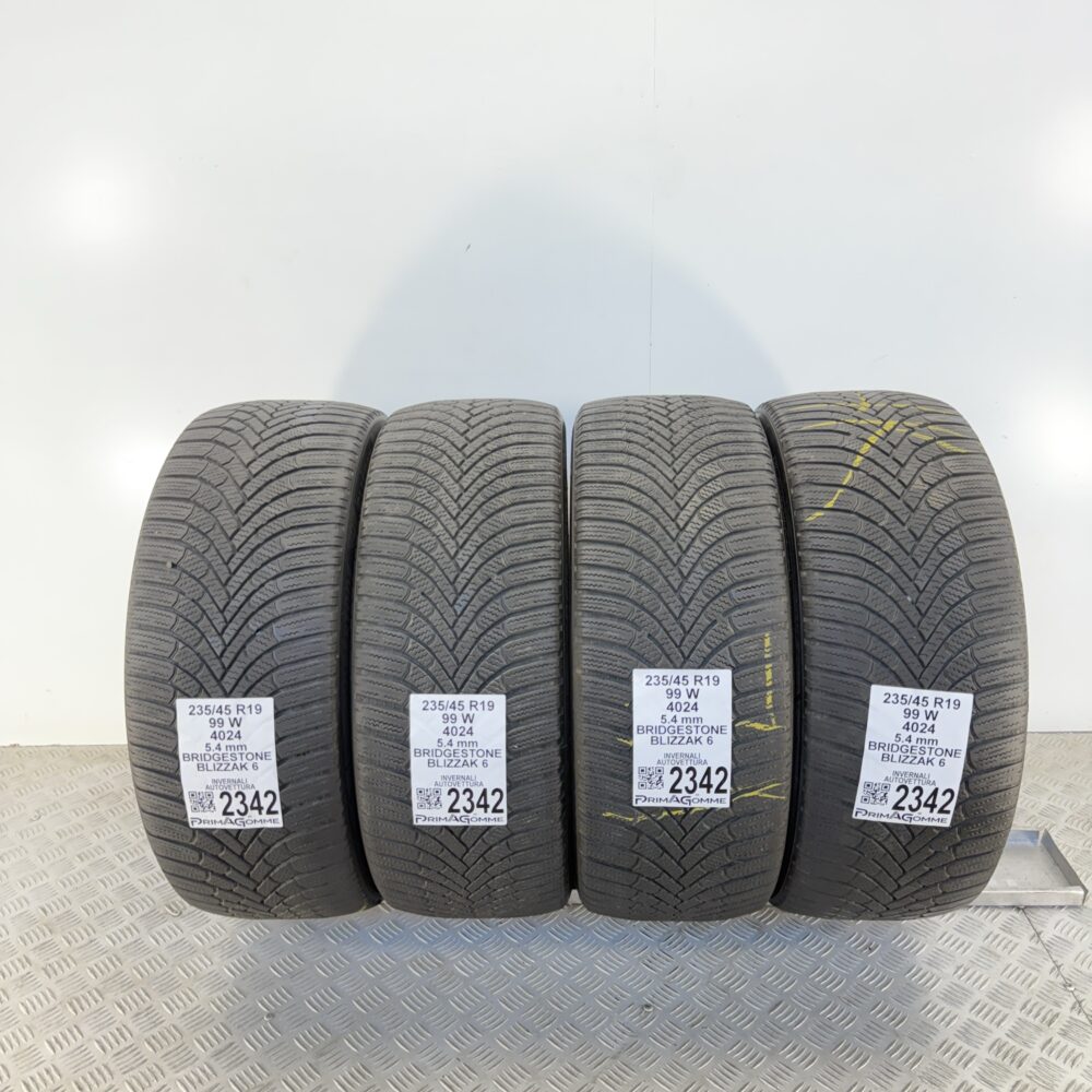 Gomme Usate 235 45 R19 99W Bridgestone Blizzak 6 77% Invernali