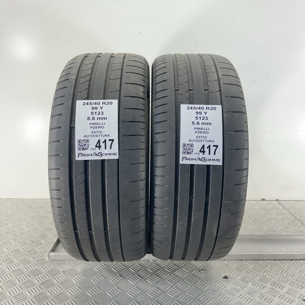 Pneumatici Usati 245 40 R20 99Y Pirelli PZero 82% Estive