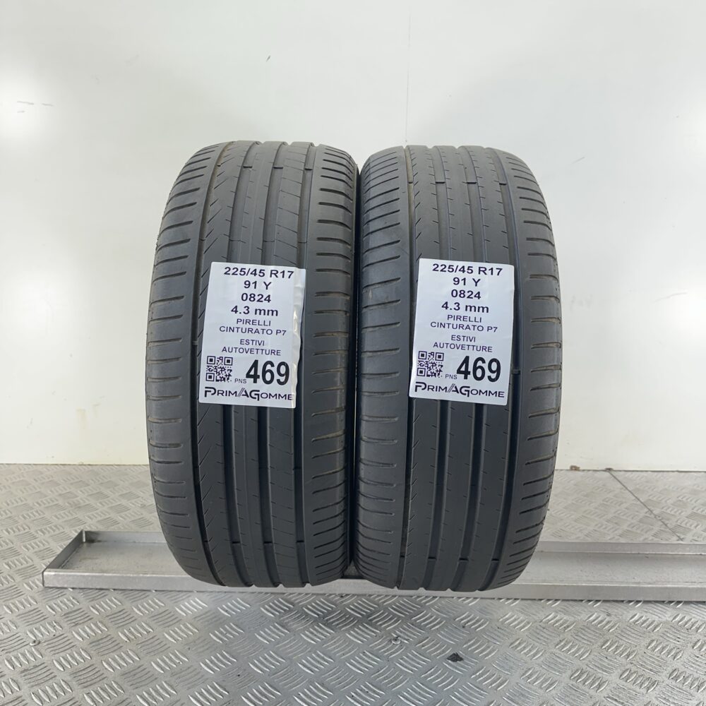 Pneumatici Usati 225 45 R17 91Y Pirelli Cinturato P7 Estive