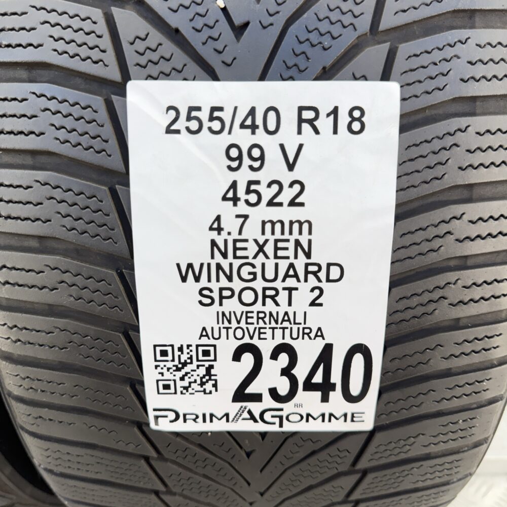 Gomme Usate 255 40 R18 99V Nexen Winguard Sport 2 Invernali - immagine 3