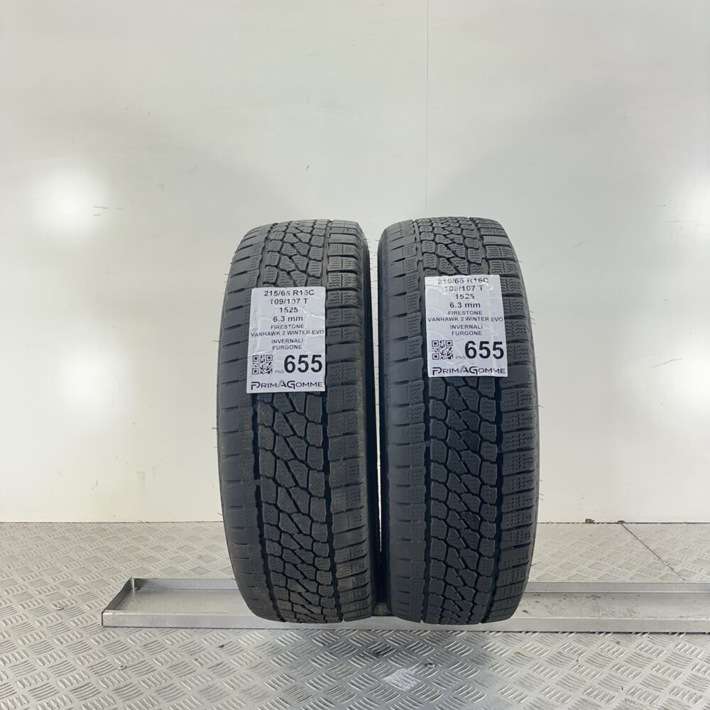 Pneumatici Usati 215 65 R16C 109/107T Firestone Vanhawk 2 Winter Evo 90% Invernali