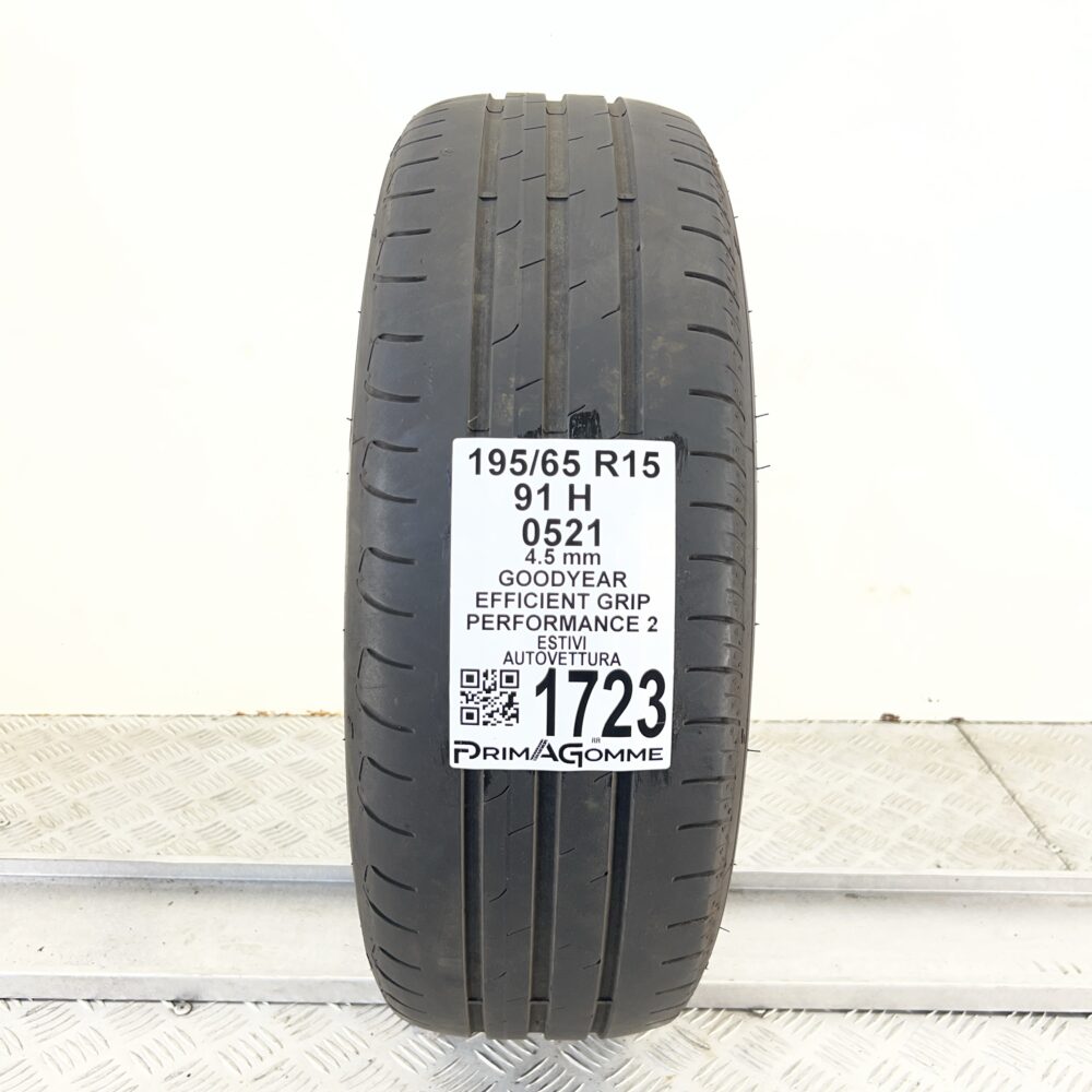 Pneumatico Usato 195 65 R15 91H Goodyear Efficient Grip Performance 2 Estivo