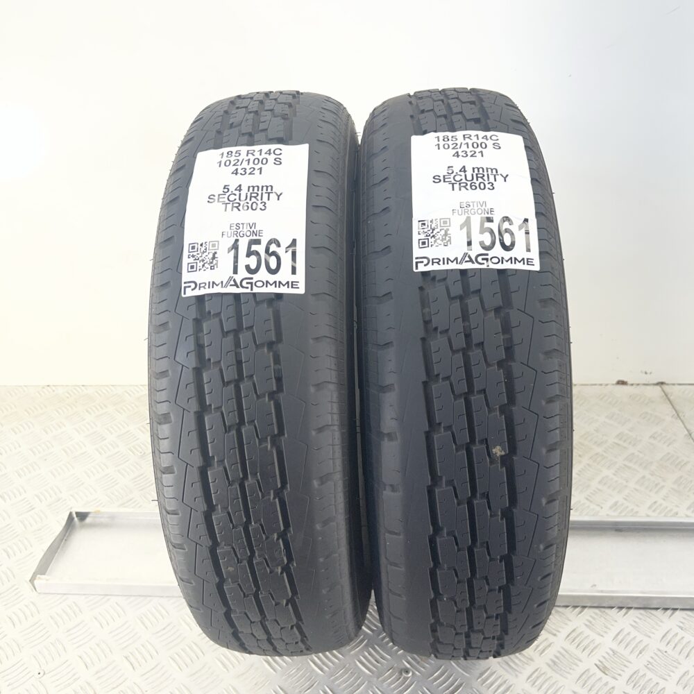 Gomme Usate 185 R14C 102/100 S Security TR603 77% Estive