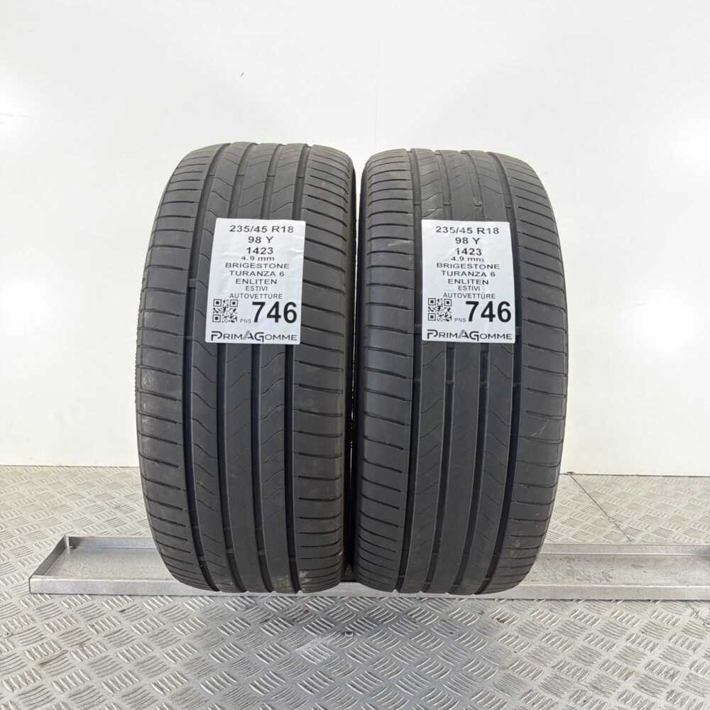 Pneumatici Usati 235 45 R18 98Y Bridgestone Turanza 6 70% Estive