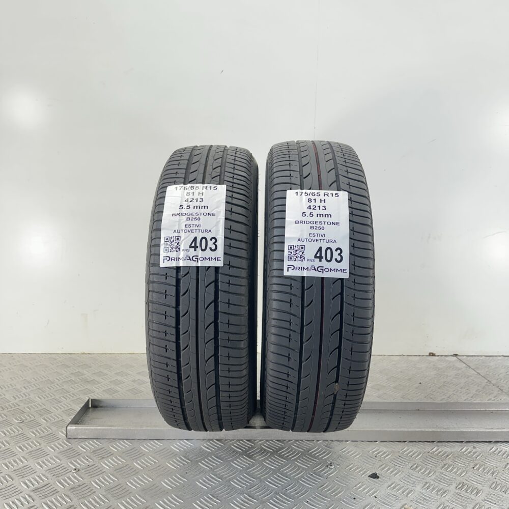 Pneumatici Usati 175 65 R15 81H Bridgestone B250 79% Estive