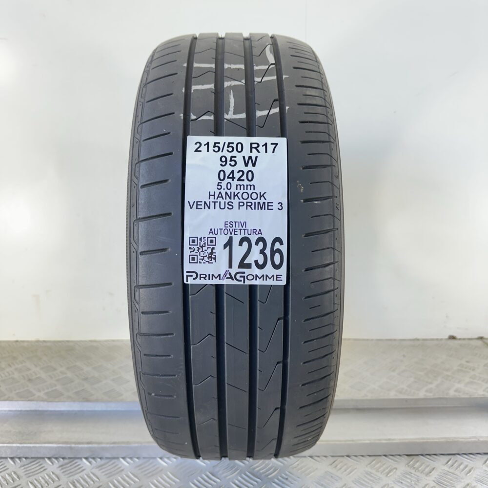 Pneumatico Usato 215 50 R17 95W Hankook Ventus Prime 3 71% Estivo