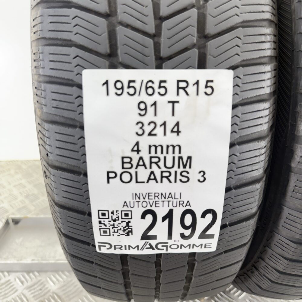 Gomme Usate 195 65 R15 91T BARUM Polaris 3 Invernali - immagine 3
