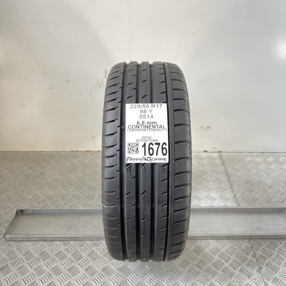 Gomma Usata 225 50 R17 98Y Continental ContiSportContact 3 96% Estiva