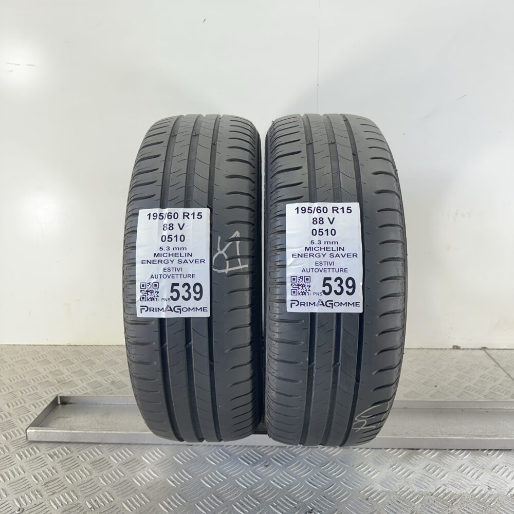 Pneumatici Usati 195 60 R15 88V Michelin Energy Saver 76% Estive