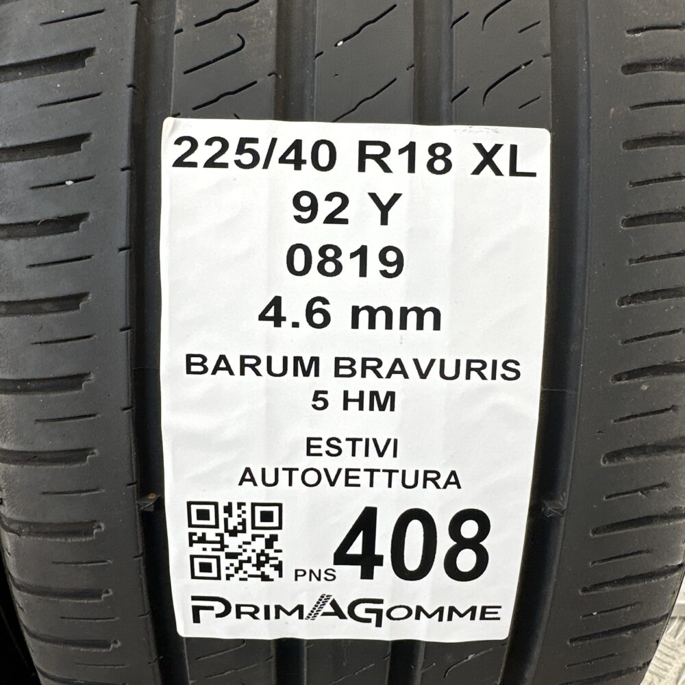 Pneumatici Usati 225 40 R18 92Y Barum Bravuris Estive - immagine 3