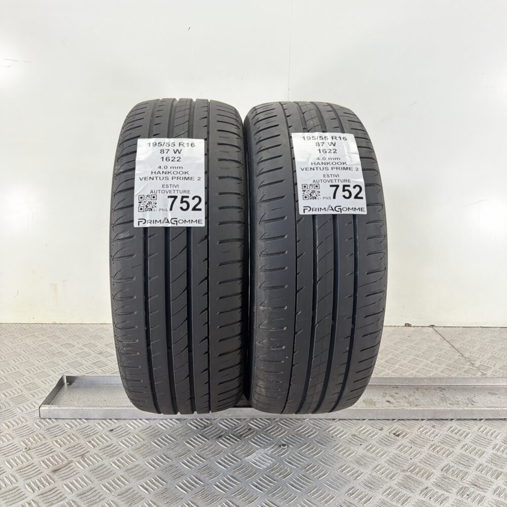 Pneumatici Usati 195 55 R16 87W Hankook Ventus Prime 2 Estive