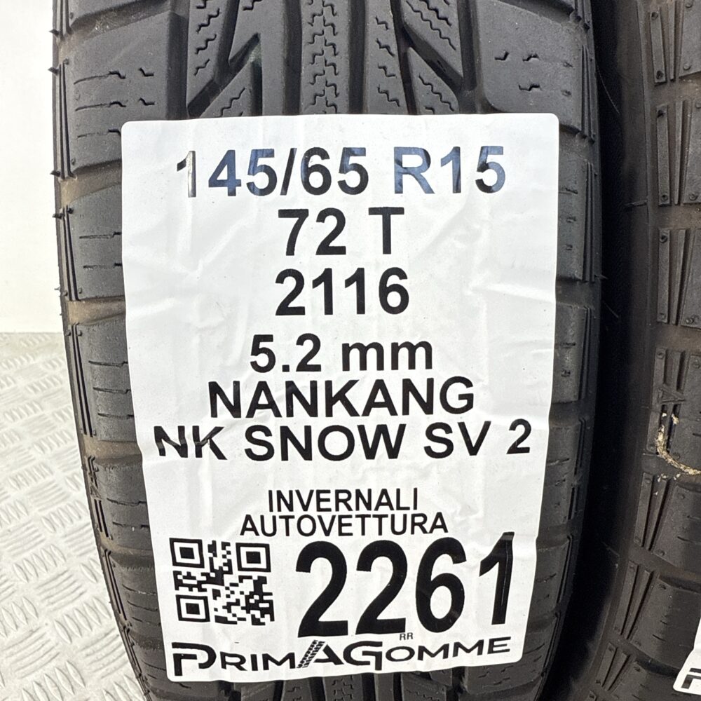 Gomme Usate 145 65 R15 72T Nankang NK Snow SV 2 74% Invernali - immagine 3