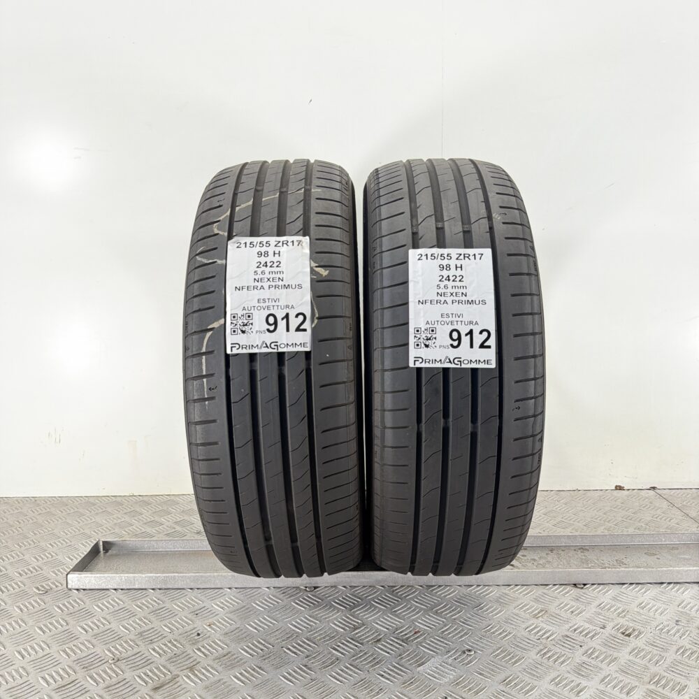 Gomme Usate 215 55 ZR17 98H Nexen Nfera Primus 80% Estive