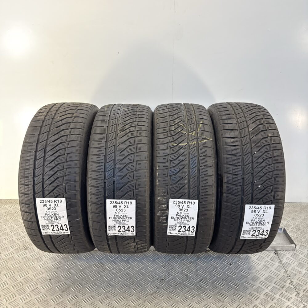 Gomme Usate 235 45 R18 XL 98V Falken Eurowinter HS02 Pro 83% Invernali