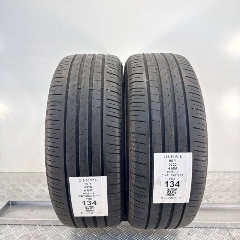 Gomme Usate 215 50 R18 96Y Pirelli Cinturato P7 6mm Estive