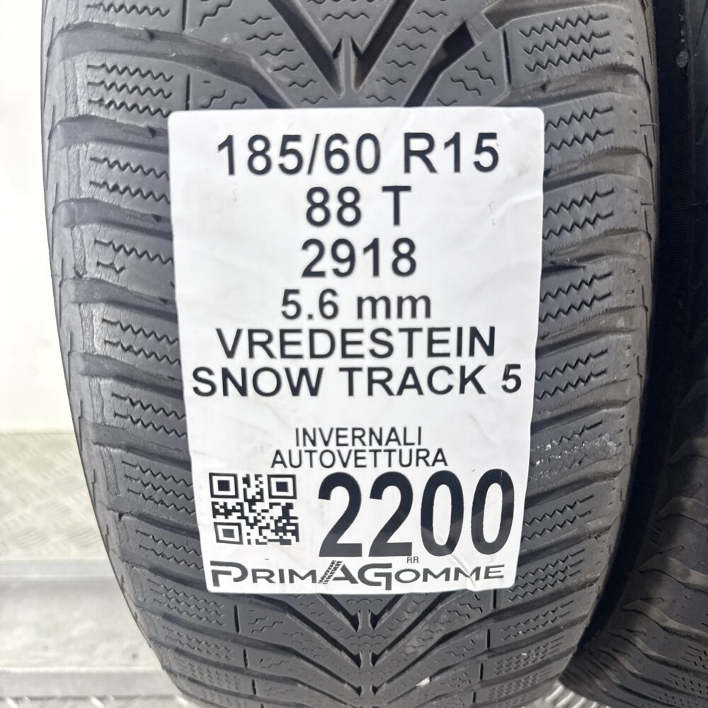 Gomme Usate 185 60 R15 88T Vredestein Snow Track 5 80% Invernali - immagine 3