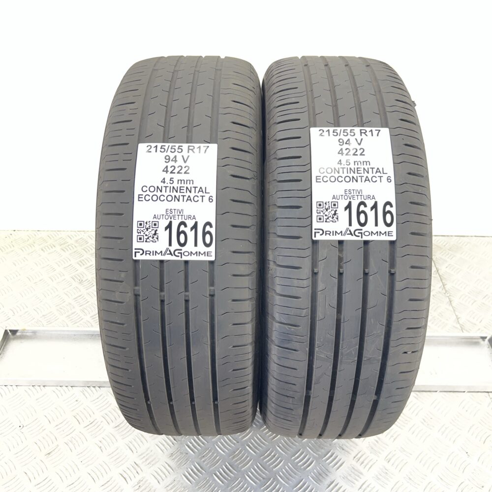 Pneumatici Usati 215 55 R17 94V Continental EcoContact 6 Estive