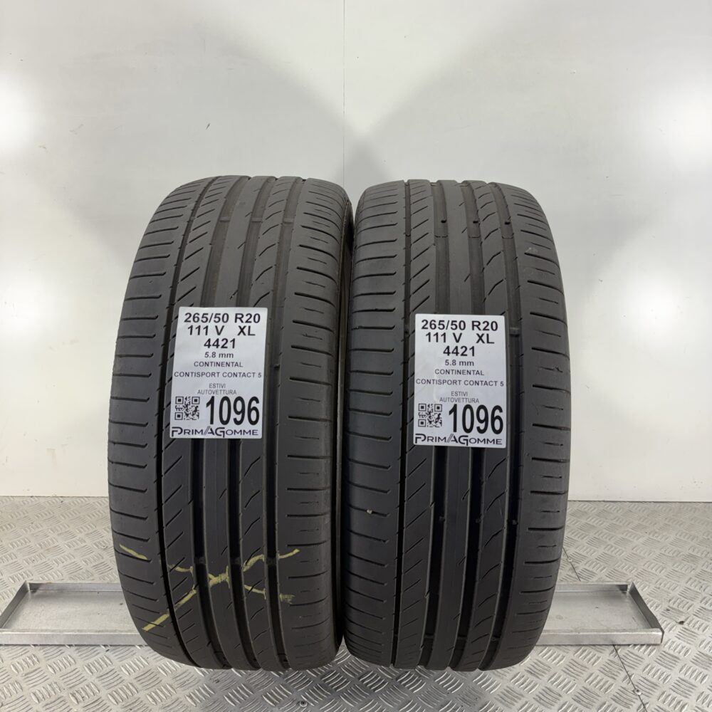 Gomme Usate 265 50 R20 XL 111V Continental ContiSport Contact 5 83% Estive