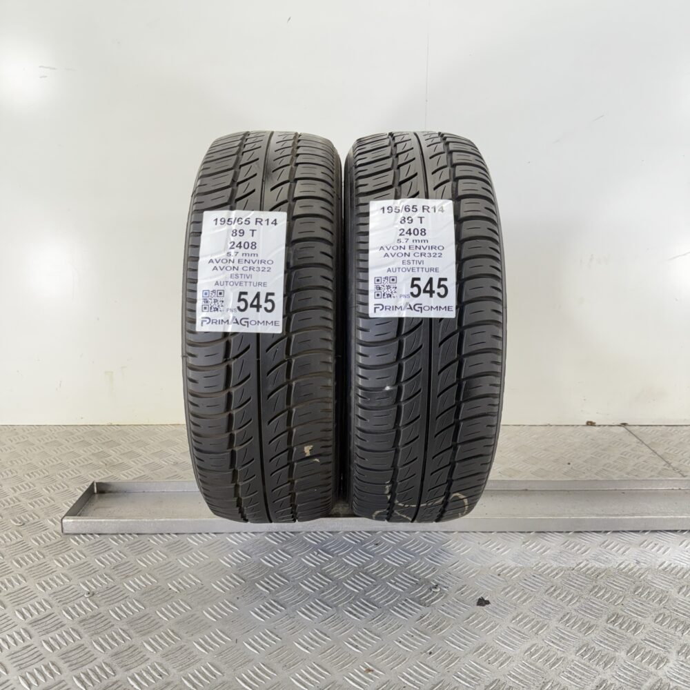 Pneumatici Usati 195 65 R14 89T Avon Enviro CR322 81% Estive