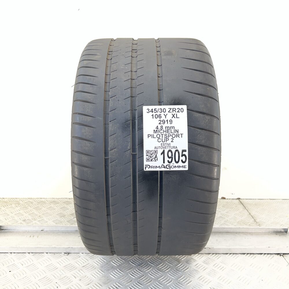 Pneumatico Usato 345 30 ZR20 XL 106Y Michelin Pilot Sport Cup 2 Estivo