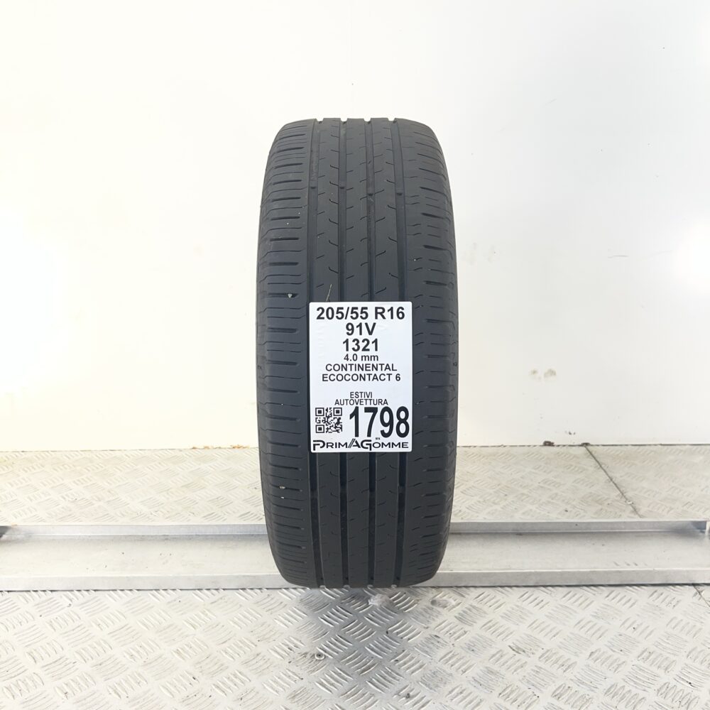 Pneumatico Usato 205 55 R16 91V Continental EcoContact 6 Estivo
