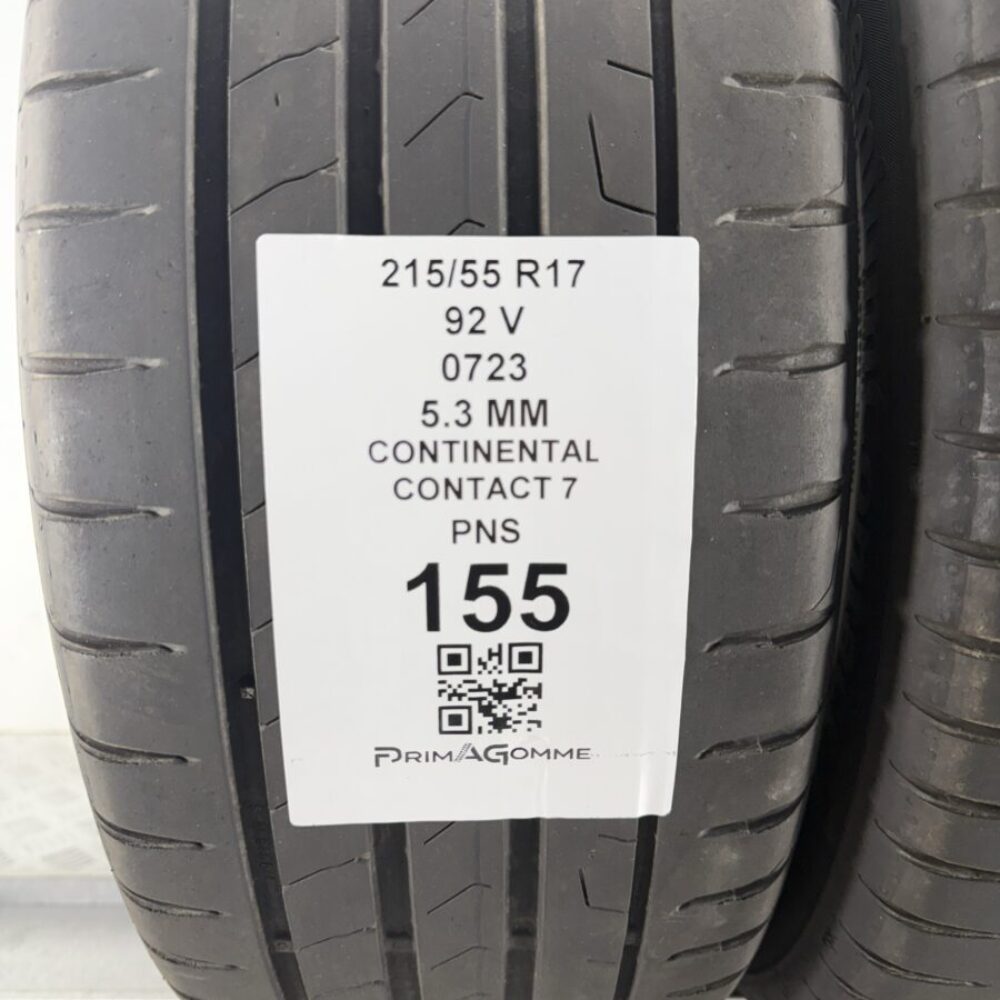 Gomme Usate 215 55 R17 92V Continental Contact 7 5.3mm Estive - immagine 3