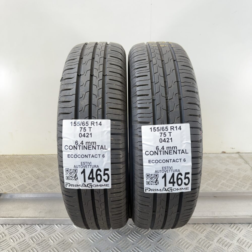 Gomme Usate 155 65 R14 75T Continental EcoContact 6 91% Estive