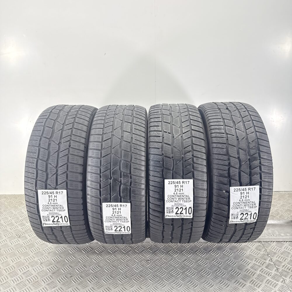 Gomme Usate 225 45 R17 91H Continental Conti Winter Contact TS83P Invernali