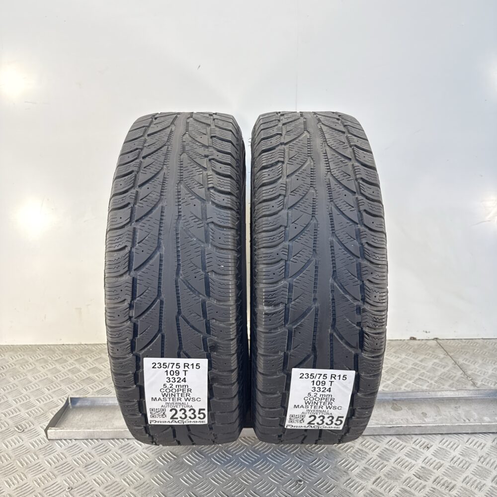 Gomme Usate 235 75 R15 109T Cooper Winter Master WSC 74% Invernali