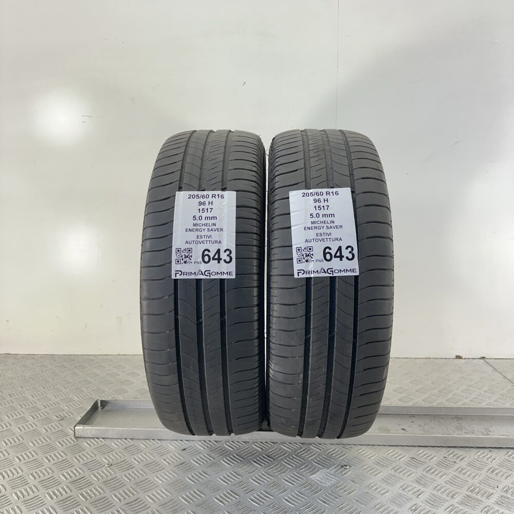 Pneumatici Usati 205 60 R16 96H Michelin Energy Saver 71% Estive