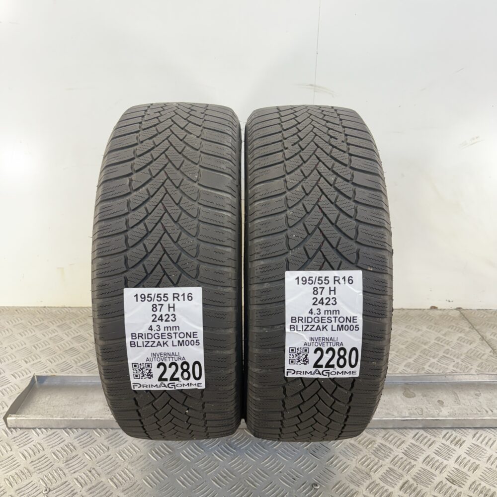 Gomme Usate 195 55 R16 87H Bridgestone Blizzak LM005 Invernali - immagine 8