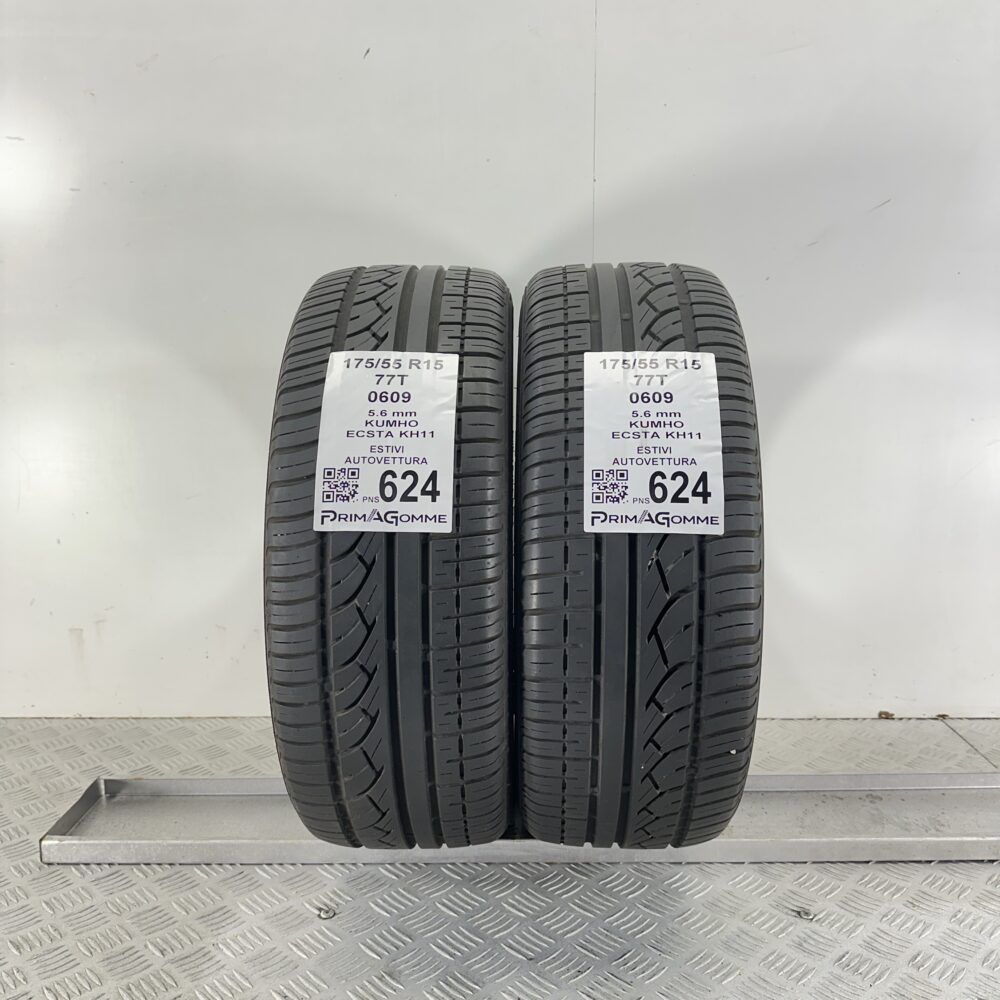 Pneumatici Usati 175 55 R15 77T Kumho Ecsta KH11 80% Estive