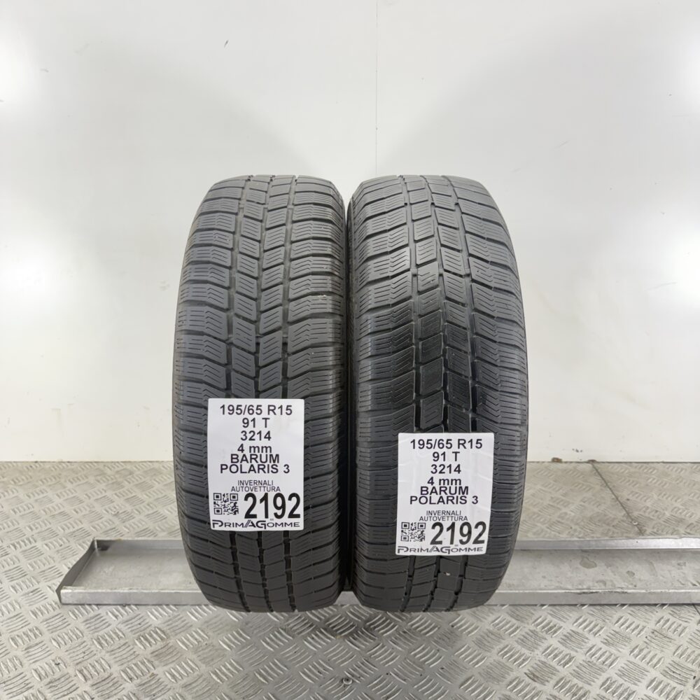 Gomme Usate 195 65 R15 91T BARUM Polaris 3 Invernali