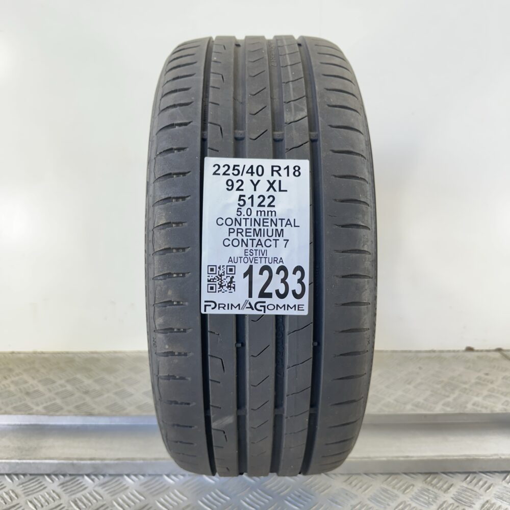 Pneumatico Usato 225 40 R18 XL 92Y Continental Premium Contact 7 71% Estivo