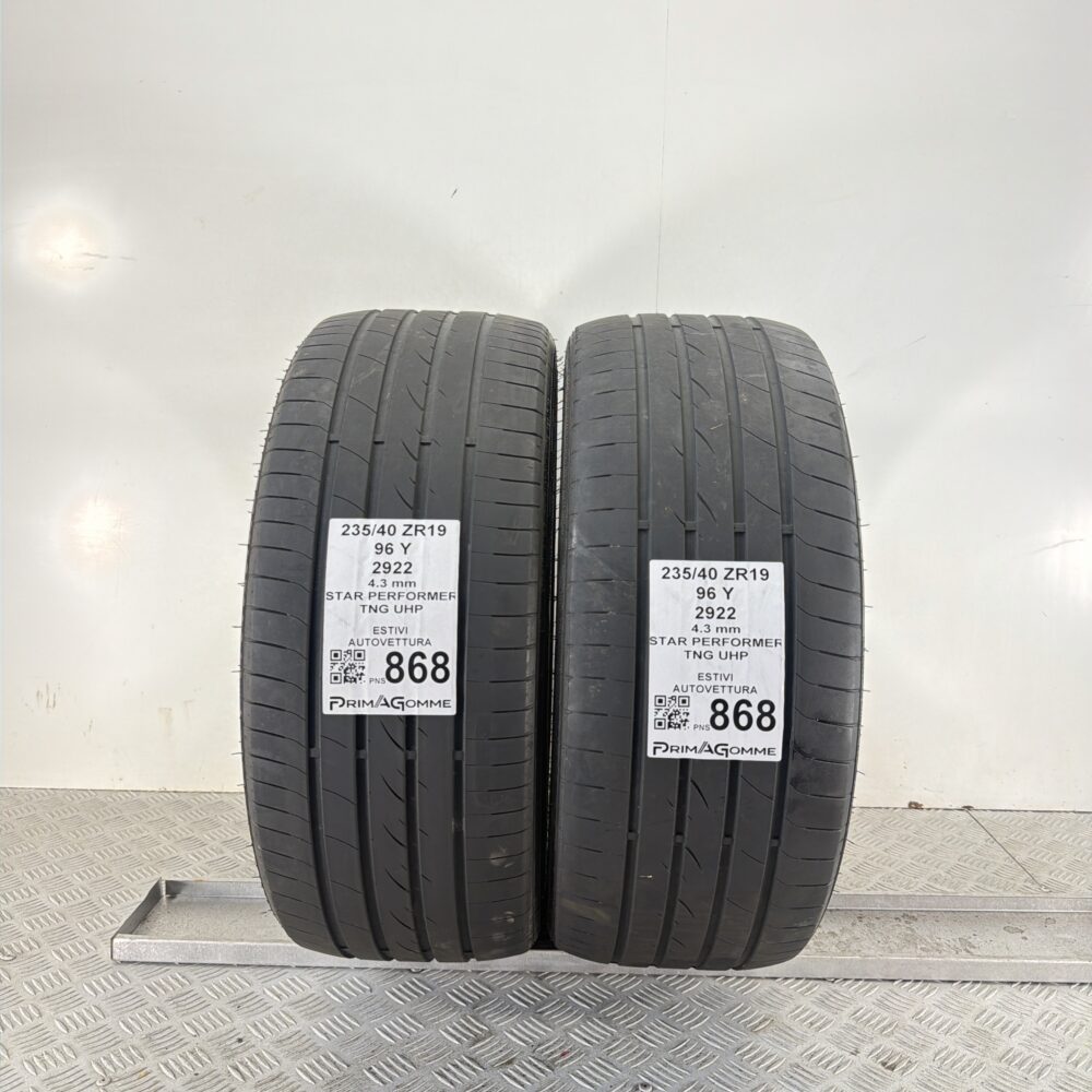 Pneumatici Usati 235 40 ZR19 96Y Star Performer TNG UHP Estive