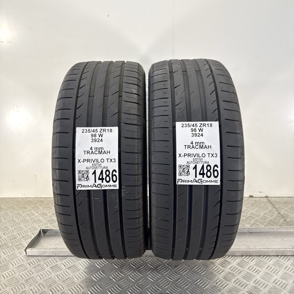Gomme Usate 235 45 ZR18 98W Tracmah X-Privilo TX3 Estive
