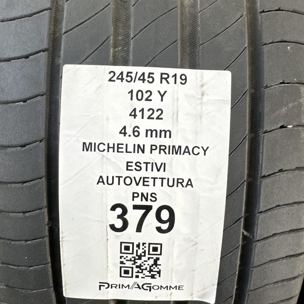 Pneumatici Usati 245 45 R19 102Y Michelin Primacy Estive - immagine 3